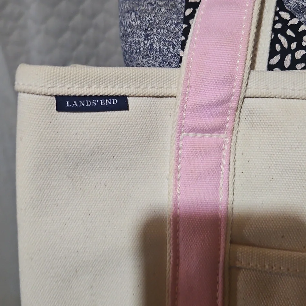 Lands' End canvas double handle tote - Picture 2 of 11